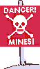 Warnschild Minen